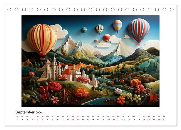 Produktbild: Paper Art (Tischkalender 2026 DIN A5 quer), CALVENDO Monatskalender