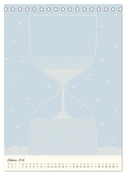 Produktbild: Zahlen rieseln durch das Jahr ... (Tischkalender 2026 DIN A5 hoch), CALVENDO Monatskalender