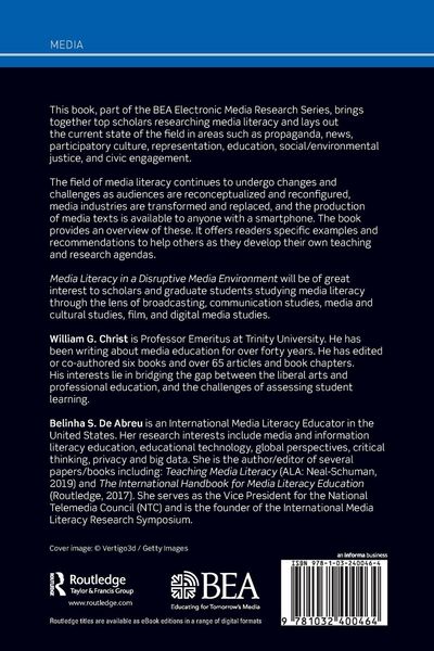 Produktbild: Media Literacy in a Disruptive Media Environment