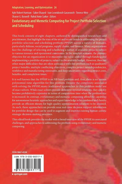 Produktbild: Evolutionary and Memetic Computing for Project Portfolio Selection and Scheduling