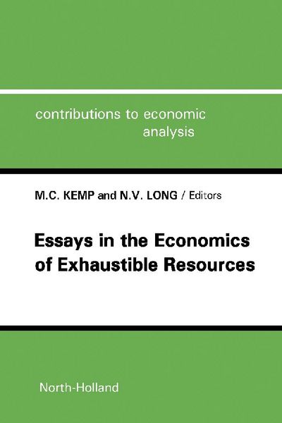 Produktbild: Essays in the Economics of Exhaustible Resources