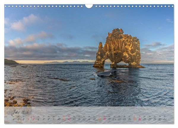 Produktbild: Naturwunder in Island (Wandkalender 2026 DIN A3 quer), CALVENDO Monatskalender