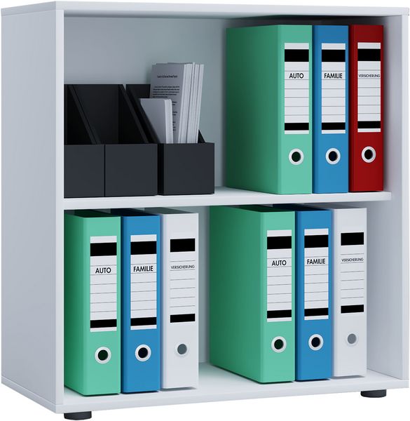 Produktbild: Holz B&uuml;ro Regal B&uuml;cher Ordner Aktenregal Lona 2f