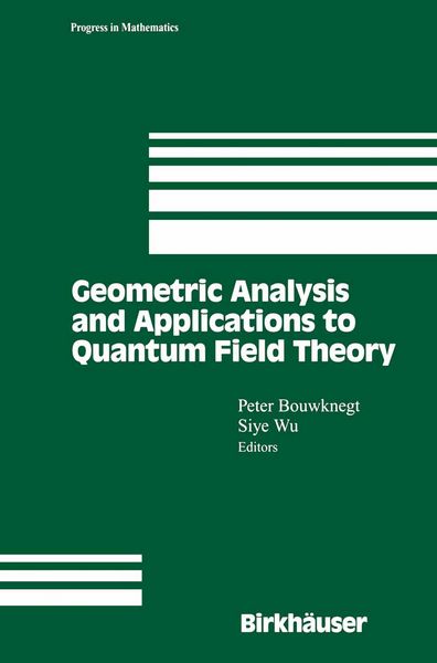 Produktbild: Geometric Analysis and Applications to Quantum Field Theory