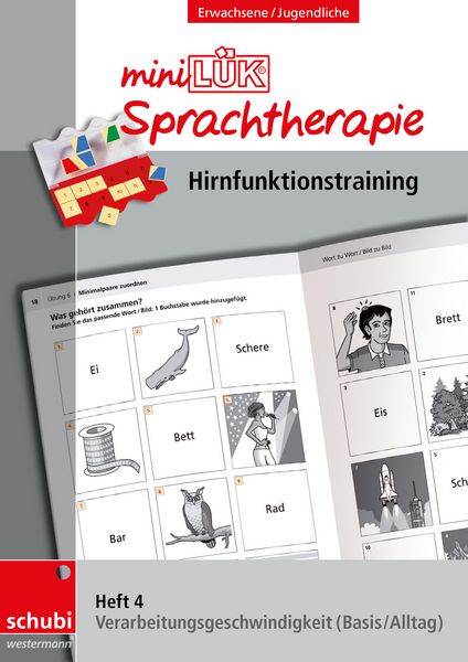 MiniLÜK-Sprachtherapie - Hirnfunktionstraining, Geheftet von , SCHUBI Lernmedien, 978-3-03976-373-3