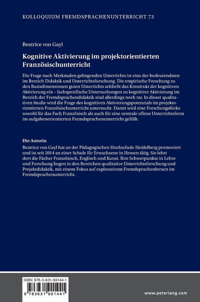 Produktbild: Kognitive Aktivierung im projektorientierten Franz&ouml;sischunterricht
