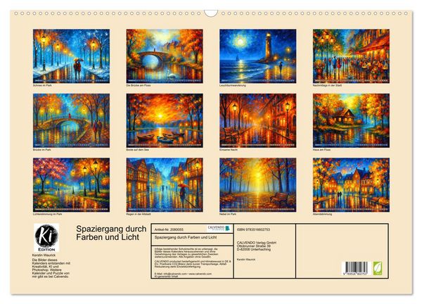 Produktbild: Spaziergang durch Farben und Licht (Wandkalender 2026 DIN A2 quer), CALVENDO Monatskalender