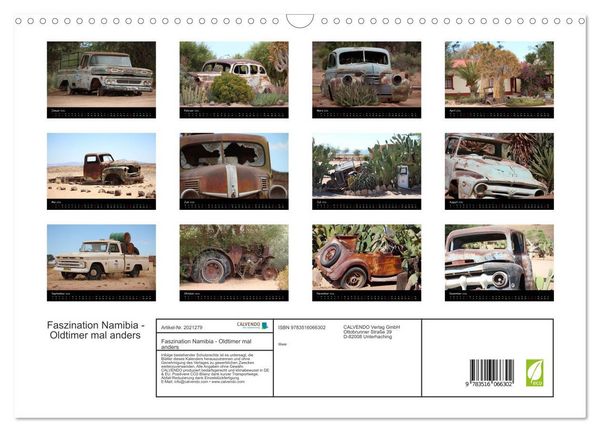 Produktbild: Faszination Namibia - Oldtimer mal anders (Wandkalender 2026 DIN A3 quer), CALVENDO Monatskalender
