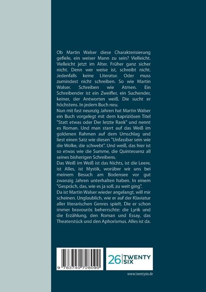 Produktbild: Martin Walser - Der weise Mann vom Bodensee