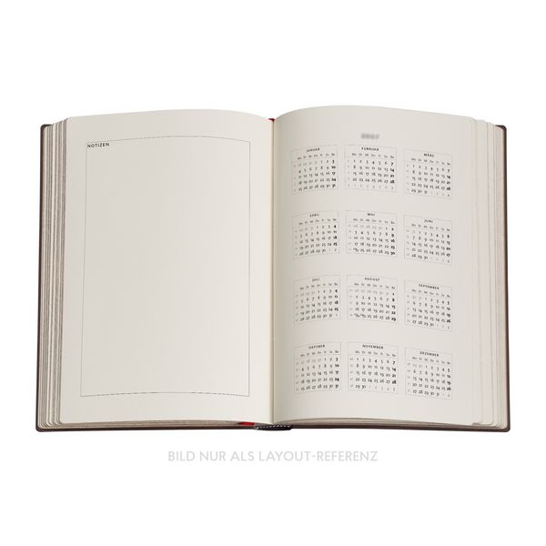 Produktbild: 12-Monatskalender 2027 Black Edition Schlicht Midi Horizontal