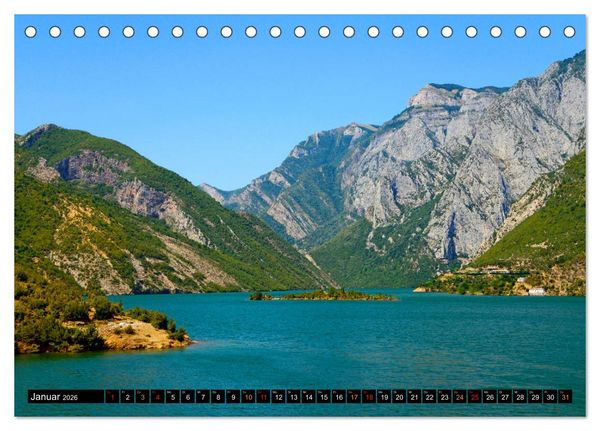 Produktbild: Landschaften in Albanien (Tischkalender 2026 DIN A5 quer), CALVENDO Monatskalender