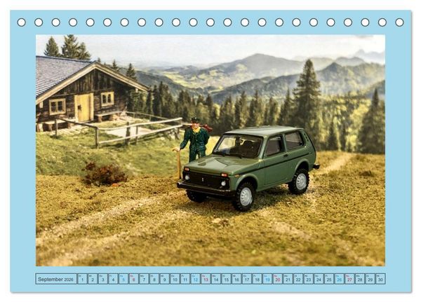 Produktbild: DDR Modellautos im Fokus (Tischkalender 2026 DIN A5 quer), CALVENDO Monatskalender