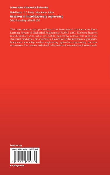 Produktbild: Advances in Interdisciplinary Engineering
