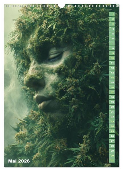 Produktbild: Rauschende Aussichten - Der ultimative Cannabis-Kalender (Wandkalender 2026 DIN A3 hoch), CALVENDO Monatskalender