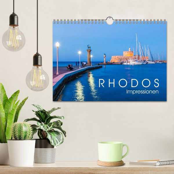Produktbild: RHODOS Impressionen (Wandkalender 2026 DIN A4 quer), CALVENDO Monatskalender