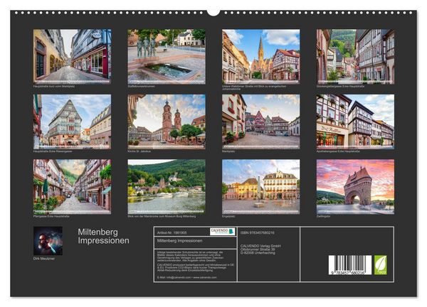 Produktbild: Miltenberg Impressionen (hochwertiger Premium Wandkalender 2026 DIN A2 quer), Kunstdruck in Hochglanz
