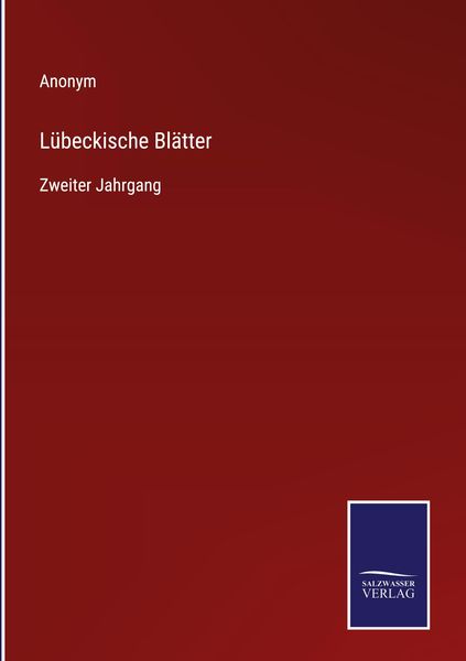 Produktbild: L&uuml;beckische Bl&auml;tter