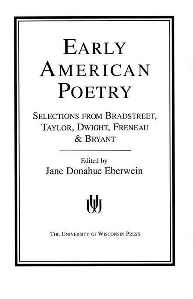 Produktbild: Early American Poetry