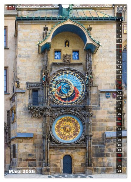 Produktbild: PRAG Historisches Stadtherz (Wandkalender 2026 DIN A3 hoch), CALVENDO Monatskalender