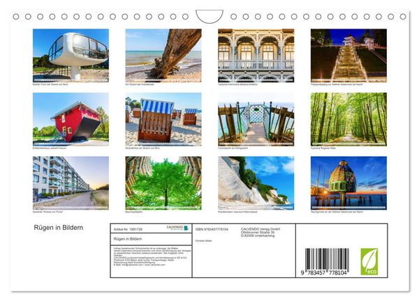 Produktbild: R&uuml;gen in Bildern (Wandkalender 2026 DIN A4 quer), CALVENDO Monatskalender