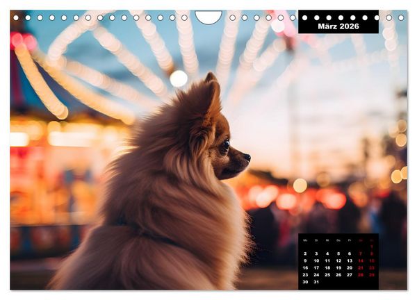 Produktbild: Zwergspitze - kleine Hunde, gro&szlig;e Pers&ouml;nlichkeiten (Wandkalender 2026 DIN A4 quer), CALVENDO Monatskalender