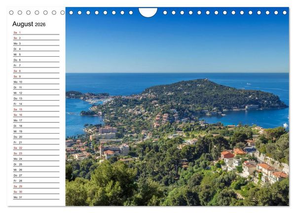 Produktbild: C&Ocirc;TE D&rsquo;AZUR Bezaubernde Orte (Wandkalender 2026 DIN A4 quer), CALVENDO Monatskalender