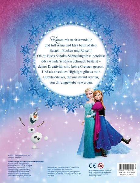 Produktbild: Disney Die Eisk&ouml;nigin: Mein zauberhafter Kreativblock