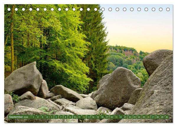 Produktbild: Das Felsenmeer - Natur pur im Odenwald (Tischkalender 2026 DIN A5 quer), CALVENDO Monatskalender
