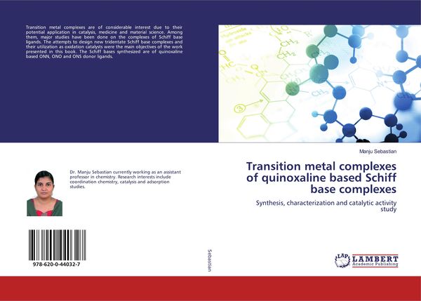 Produktbild: Transition metal complexes of quinoxaline based Schiff base complexes