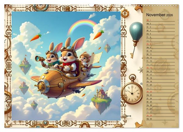 Produktbild: Hopp, Hopp durchs Zahnradland (Wandkalender 2026 DIN A2 quer), CALVENDO Monatskalender