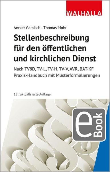 Produktbild: Stellenbeschreibung f&uuml;r den &ouml;ffentlichen und kirchlichen Dienst