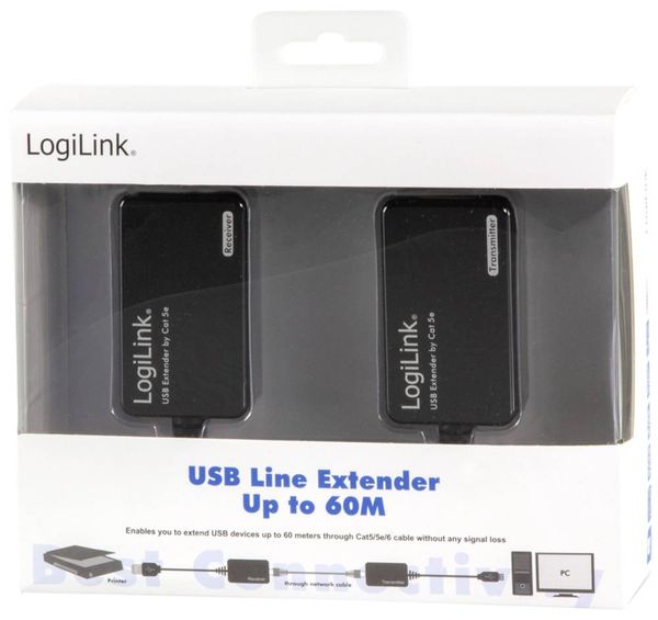 Produktbild: LogiLink Extender by CAT-5/6 Kabel bis zu 60 Meter