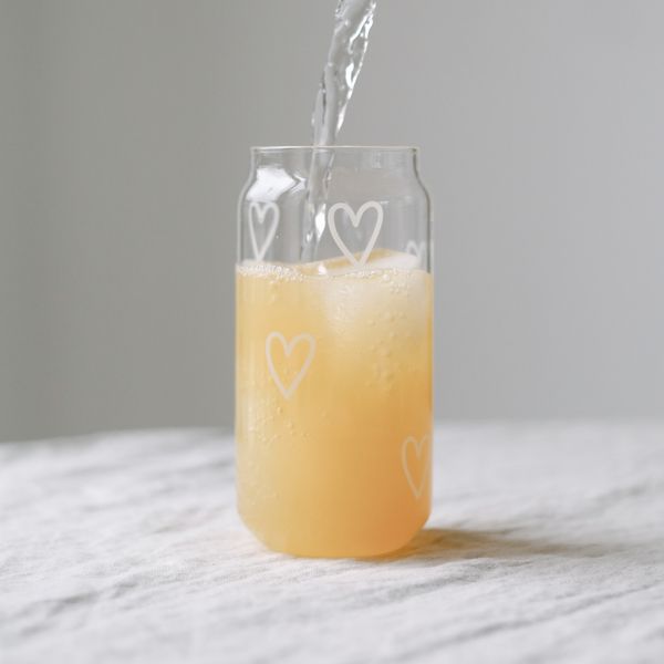 Produktbild: Hohes Trinkglas Herzen
