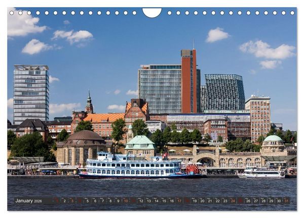 Produktbild: Hamburg.Discover northern Germany&rsquo;s cosmopolitan city (Wall Calendar 2026 DIN A4 landscape), CALVENDO 12 Month Wall Calendar