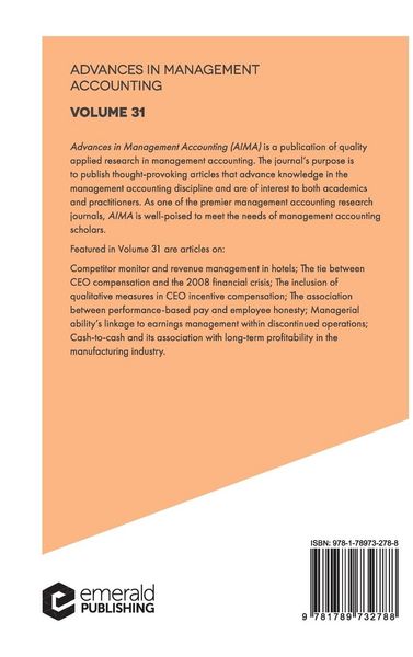 Produktbild: Advances in Management Accounting