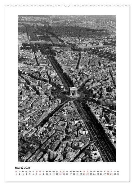 Produktbild: Visage de Paris, ann&eacute;es 1970 (Calendrier mural 2026 DIN A2 horizontal), CALVENDO calendrier mensuel