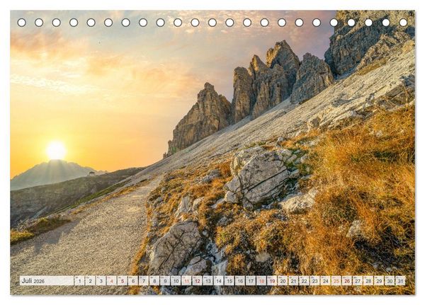 Produktbild: Bergwanderung Dolomiten rund um die Drei Zinnen (Tischkalender 2026 DIN A5 quer), CALVENDO Monatskalender
