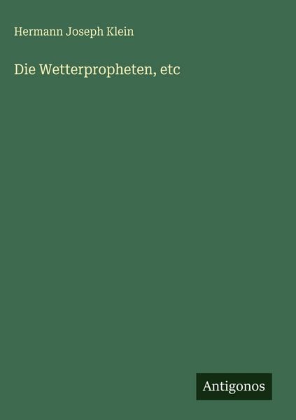 Produktbild: Die Wetterpropheten, etc