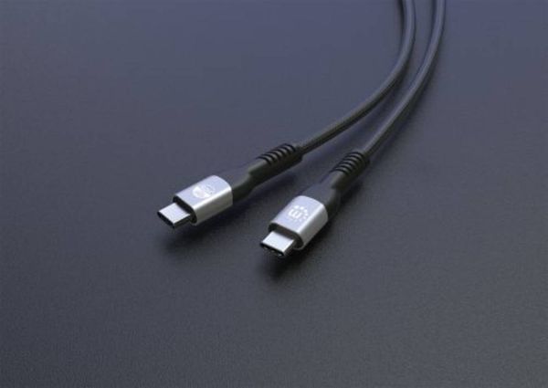Produktbild: Manhattan USB-Ladekabel USB-C&reg; Stecker 2.00 m Schwarz beidseitig verwendbarer Stecker, doppelt geschirmt 356367