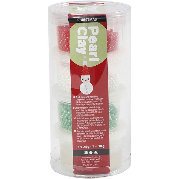 Produktbild: Creativ Company Pearl Clay&reg;, sortierte Farben, 3x25+38 g, 1 Set
