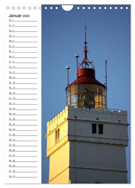 Produktbild: Leuchtt&uuml;rme in D&auml;nemark (Wandkalender 2026 DIN A4 hoch), CALVENDO Monatskalender