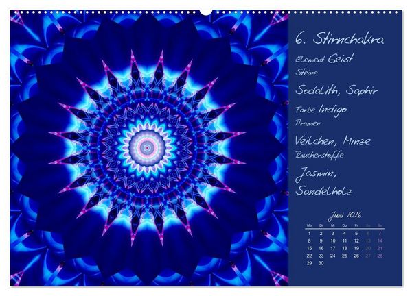 Produktbild: Kleine Chakrenlehre (Wandkalender 2026 DIN A2 quer), CALVENDO Monatskalender