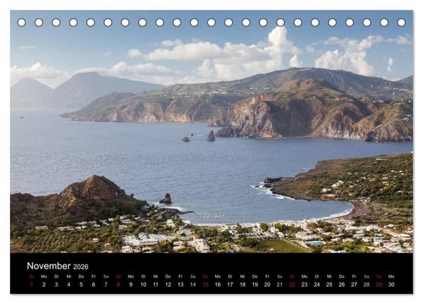 Produktbild: Liparische Inseln (Tischkalender 2026 DIN A5 quer), CALVENDO Monatskalender
