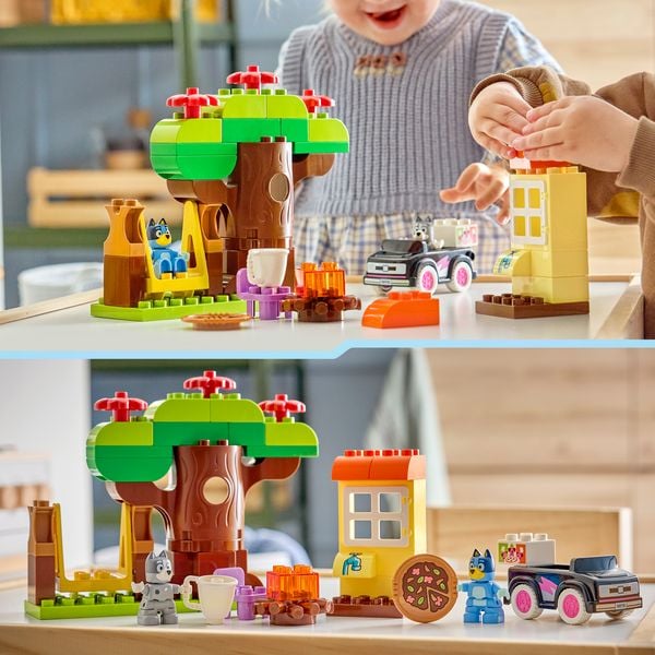Produktbild: LEGO DUPLO 10469 Bluey Pizza-Schwestern mit Muffin und Bluey, Spielzeug