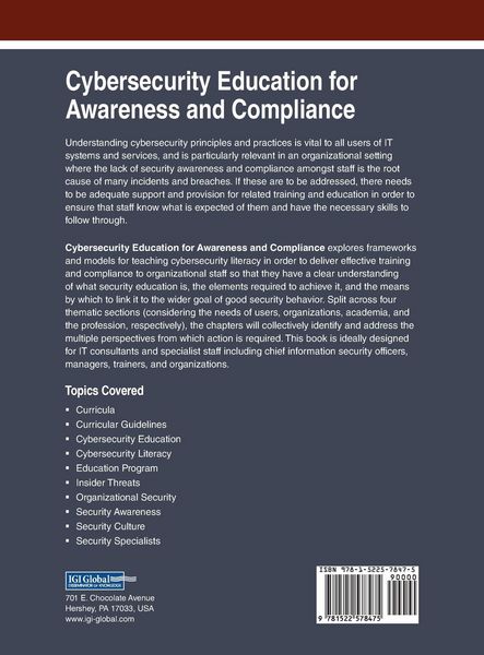 Produktbild: Cybersecurity Education for Awareness and Compliance