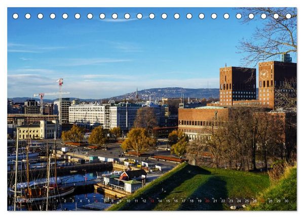 Produktbild: Oslo - Norwegen (Tischkalender 2027 DIN A5 quer), CALVENDO Monatskalender