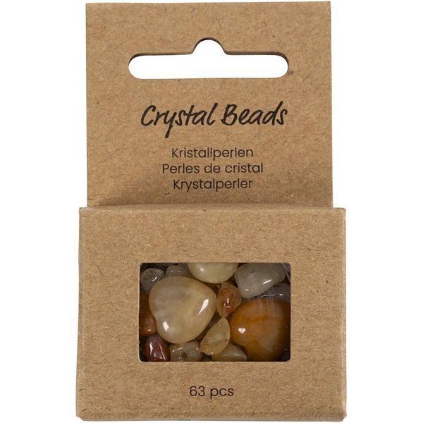 Produktbild: Creativ Company Kristallperlen, Honigkalzit, D 7-12 mm, Lochgr&ouml;&szlig;e 1 mm, Hellgelb, 63 Stk