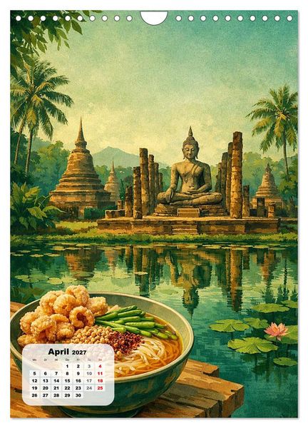 Produktbild: Thailand &ndash; Eine Schlemmerreise durchs Land des L&auml;chelns (Wandkalender 2027 DIN A4 hoch), CALVENDO Monatskalender