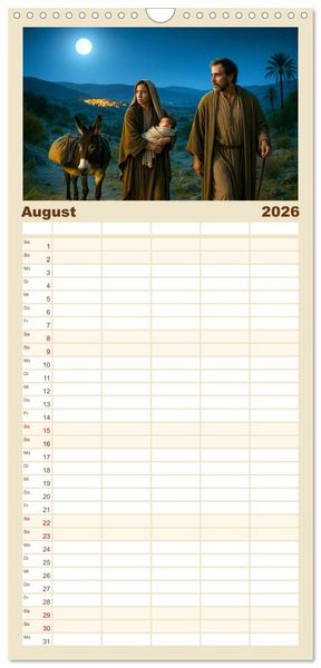 Produktbild: Familienplaner 2026 - Der Weg von drei&szlig;ig Jahren mit 5 Spalten (Wandkalender, 21 x 45 cm) CALVENDO