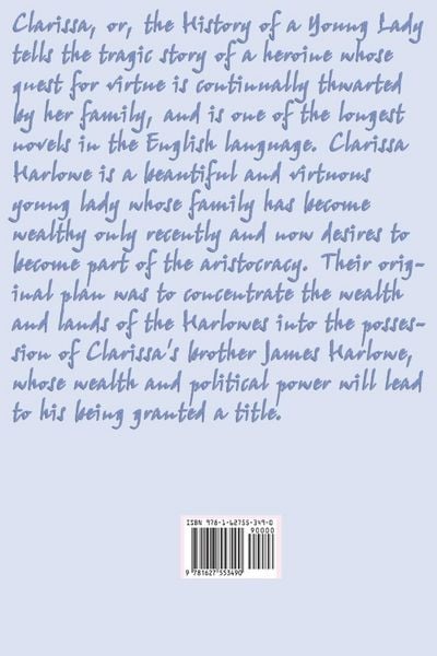 Produktbild: Clarissa Harlowe -Or- The History of a Young Lady -Vol. 1-